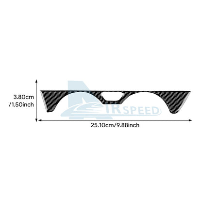 For Kia Sportage 2022-2025 Car Center Water Cup Frame Sticker Black Carbon Fiber - detail view