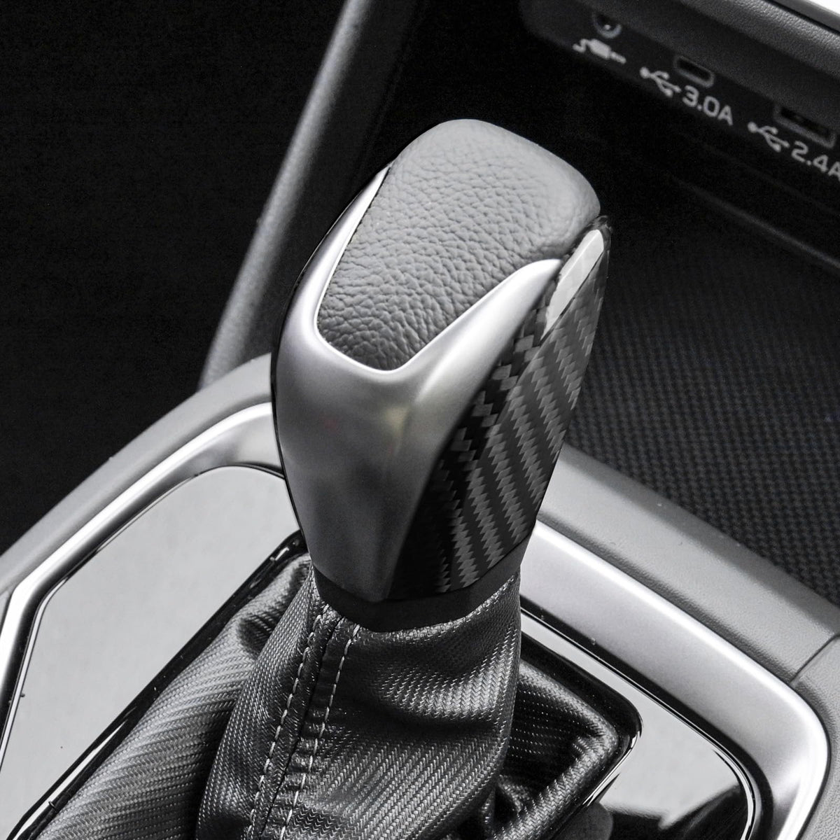 AIRSPEED Hard Carbon Fiber Gear Shift Knob Cover for 2024-2026 Subaru Crosstrek/Impreza (RHD) - product view