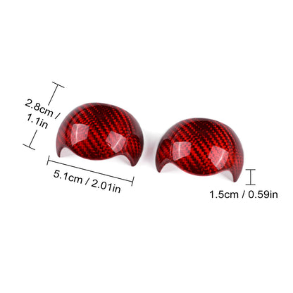 AIRSPEED Carbon Fiber Gear Shift Knob Cover for 2015-2023 Ford Mustang Manual (Red) - detail view