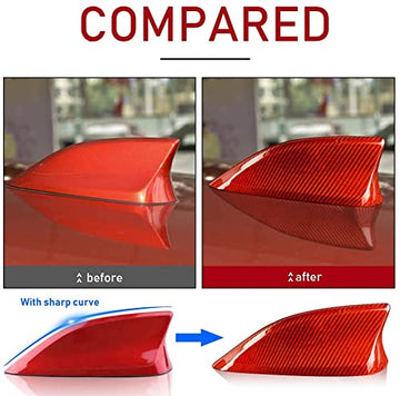 AIRSPEED Red Carbon Fiber Car Shark Fin Antenna Cover Radio Signal Base for Mazda 3 Axela CX-3 CX-4 CX-5 CX-8 Accessories
