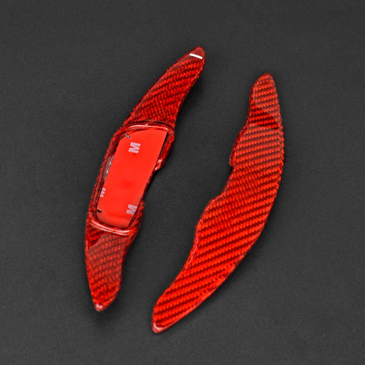 AIRSPEED Hard Carbon Fiber Steering Wheel Paddles for Mazda Atenza Paddles(2014-2020) Decor Interior Center Console Car Accessories Red - detail view