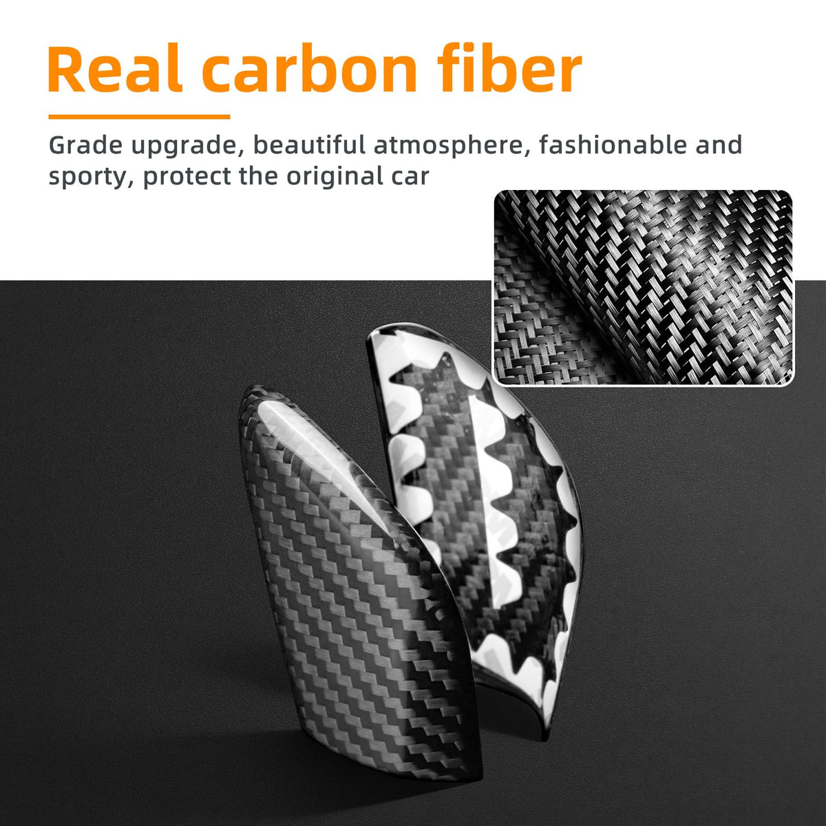 AIRSPEED Hard Carbon Fiber Gear Shift Knob Cover for 2024-2026 Subaru Crosstrek/Impreza (RHD) - detail view 5