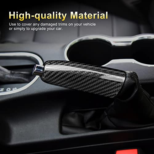 AIRSPEED Carbon Fiber Handbrake Handle Cover for 2015-2022 Ford Mustang - detail view 8