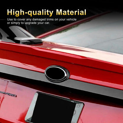 AIRSPEED Hard Carbon Fiber Rear Trunk Logo Frame Sticker for 2022-2024 Subaru WRX (Black) - detail view 4
