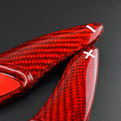 AIRSPEED Hard Carbon Fiber Steering Wheel Paddles for Subaru BRZ Paddles(2012-2017) Decor Interior Center Console Car Accessories Red - detail view 4