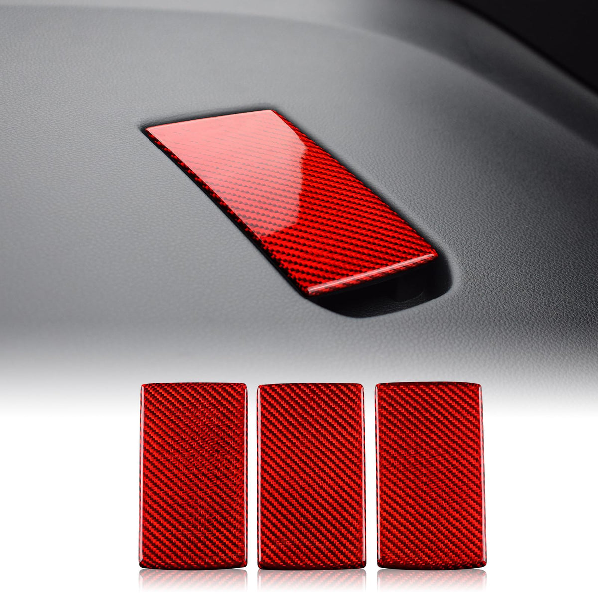 AIRSPEED Hard Carbon Fiber Rear Child Seat Hook Plate Cover Sticker for 2022-2023 Subaru WRX (RHD) - detail view 7
