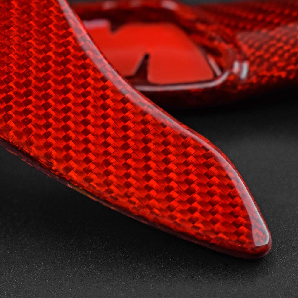 AIRSPEED Hard Carbon Fiber Steering Wheel Paddles for Subaru BRZ Paddles(2012-2017) Decor Interior Center Console Car Accessories Red - detail view 6
