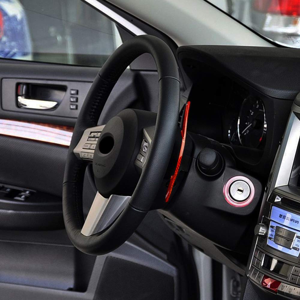 AIRSPEED Hard Carbon Fiber Steering Wheel Paddles for Subaru BRZ Paddles(2012-2017) Decor Interior Center Console Car Accessories Red - detail view 7