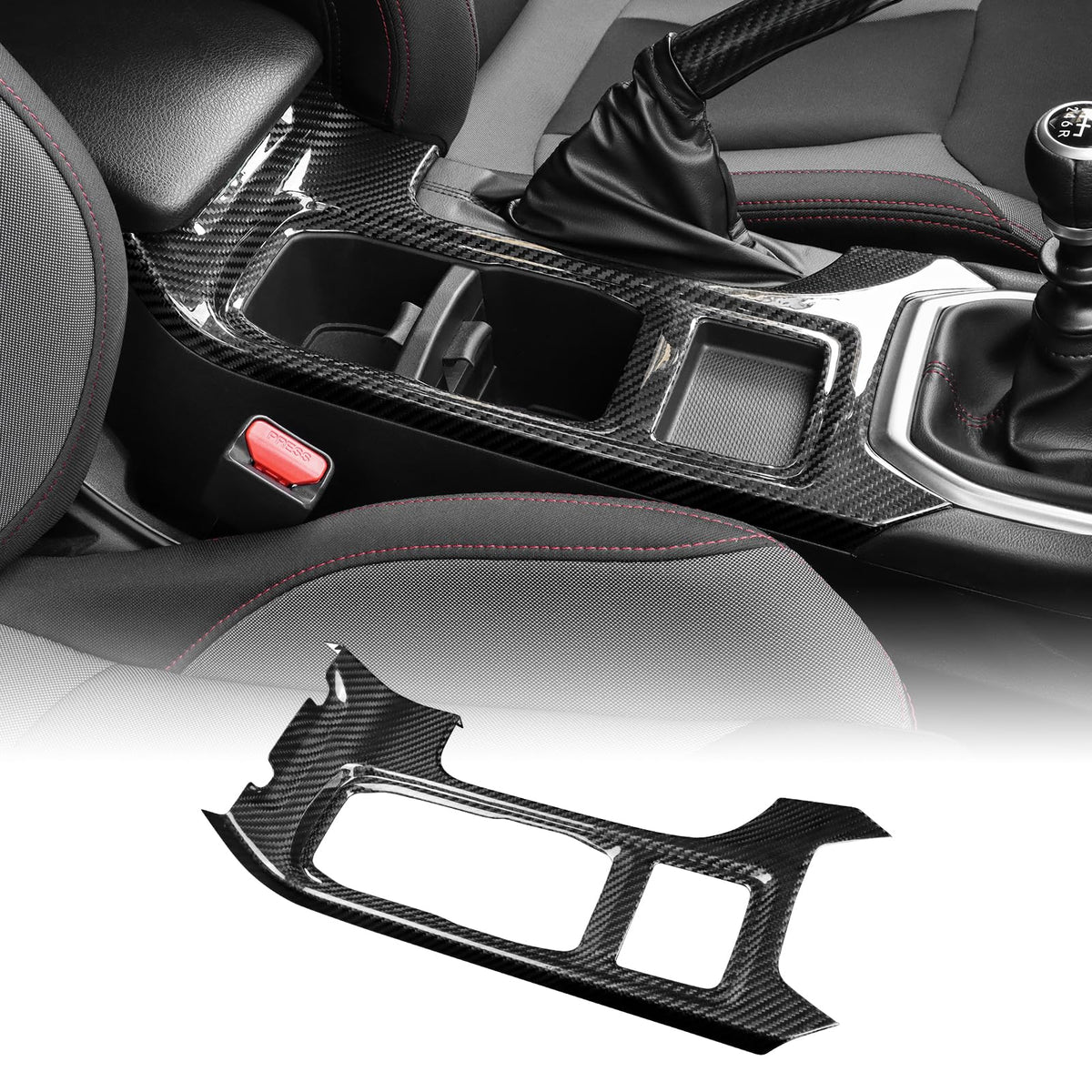 AIRSPEED Covers for Subaru BRZ GR86 WRX (2021-2023), Real Hard Carbon Fiber Car Accessories Panel, Black - detail view 9