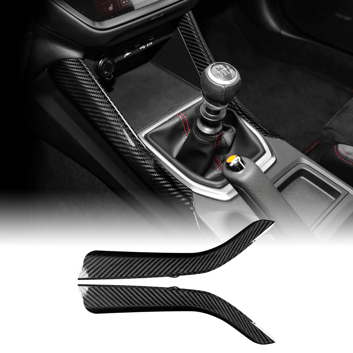 AIRSPEED Covers for Subaru BRZ GR86 WRX (2021-2023), Real Hard Carbon Fiber Car Accessories Panel, Black - detail view 14
