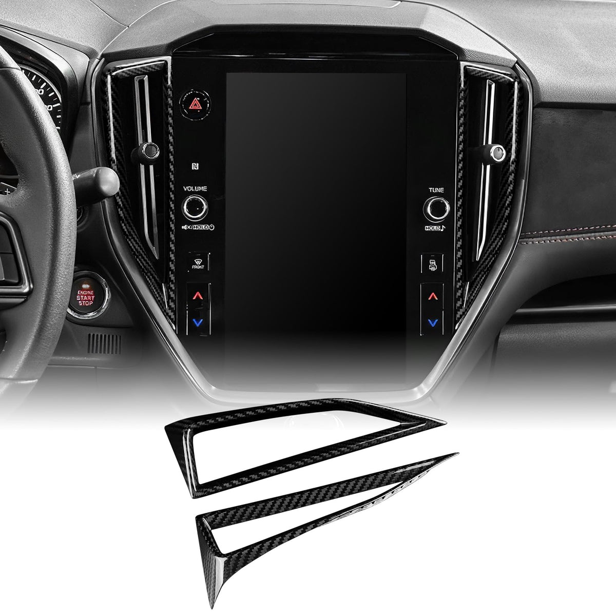 AIRSPEED Covers for Subaru BRZ GR86 WRX (2021-2023), Real Hard Carbon Fiber Car Accessories Panel, Black - detail view 19