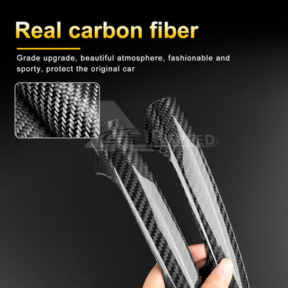 Carbon Fiber Exterior Door Handle Cover For FIAT 500 08-23 Abarth 595 595C 12-23 - detail view 6