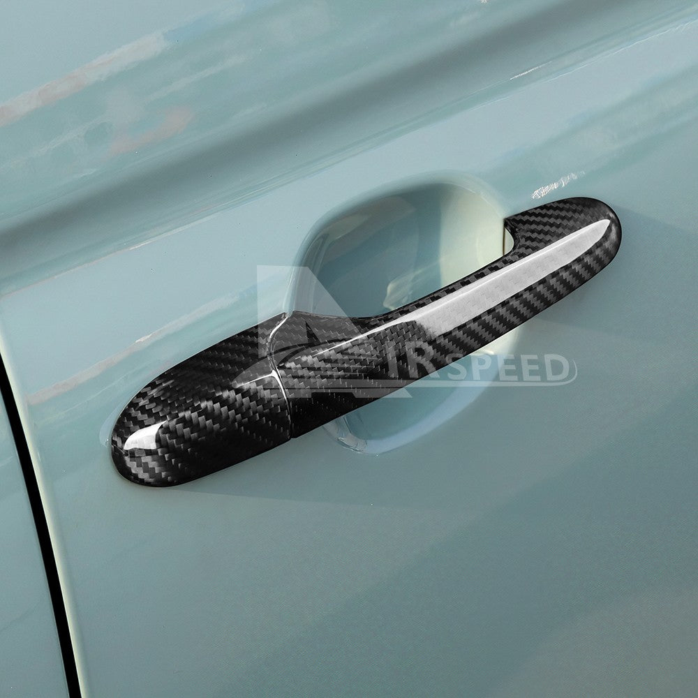 Carbon Fiber Exterior Door Handle Cover For FIAT 500 08-23 Abarth 595 595C 12-23 - detail view 7