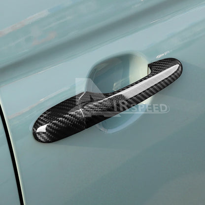 Carbon Fiber Exterior Door Handle Cover For FIAT 500 08-23 Abarth 595 595C 12-23 - detail view 7