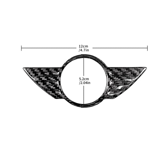 AIRSPEED Carbon Fiber Rear Trunk Logo Badge Cover for MINI Cooper R55, R56 & R57 (120 mm) - product view