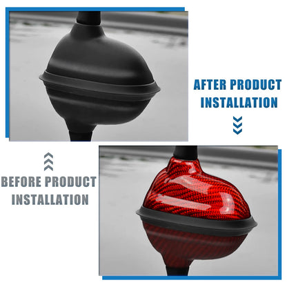 AIRSPEED Carbon Fiber Shark Fin Antenna Cover Sticker for MINI Cooper R55 (2007-2014) & R56 (2006-2013) (Red) - product view