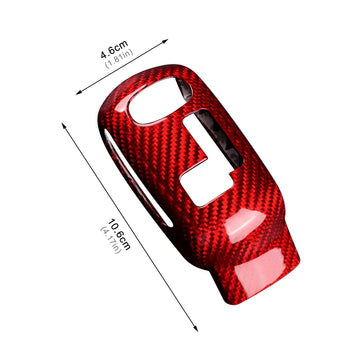AIRSPEED for Mini Gear Shift Knob Cover Carbon Fiber Shifter Handle Head Sticker Interior Trim for Mini Cooper F54 F55 F56 F57 F60 2020-2023 Accessories (Red)