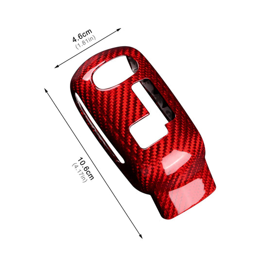 AIRSPEED for Mini Gear Shift Knob Cover Carbon Fiber Shifter Handle Head Sticker Interior Trim for Mini Cooper F54 F55 F56 F57 F60 2020-2023 Accessories (Red) - product view