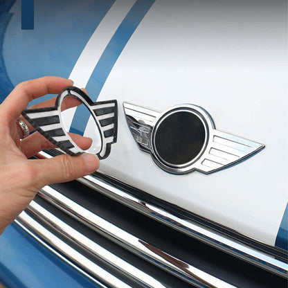 AIRSPEED Carbon Fiber Car Logo Sticker for Mini Cooper Logo Badge Rear Badge Emblem Countryman R60 Paceman R61 Exterior Decoration Accessories (Rear Badge/Emblem Countryman R60 Paceman R61) - product view