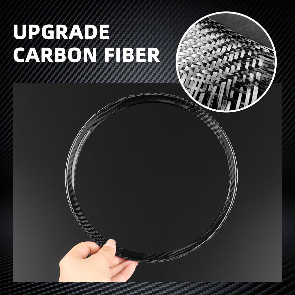 AIRSPEED Real Carbon Fiber Center Console Gear Shift Frame Cover for MINI R55 R56 R57 2007-2013 Speed Indicator Inside Frame Panel Interior Accessories Trim Decoration, Black - product view