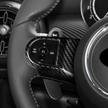 AIRSPEED Carbon Fiber Steering Wheel Button Trim for MINI F55, F56 & F60 (2022-2023, RHD)