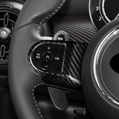 AIRSPEED Carbon Fiber Steering Wheel Button Trim for MINI F55, F56 & F60 (2022-2023, RHD) - product view
