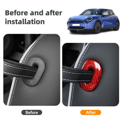 AIRSPEED Carbon Fiber Rear Seat Handle Frame Decorative Sticker for MINI Cooper J01 EV E/SE (2024-2025) - product view
