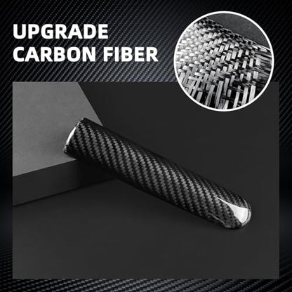 AIRSPEED Handbrake Cap Handle Lever Cover for MINI Cooper F55 F56 (2014-2023), Hard Carbon Fiber Sticker for F57 (2017-2023), Tailgate Frame Protection Cover Decor Accessories, Black - detail view