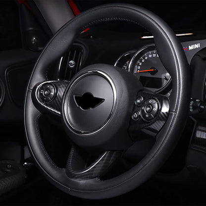 AIRSPEED Carbon Fiber Car Steering Wheel Button Stickers for Mini Cooper Clubman F54 F55 F56 F60 Countryman Cabrio F57 Accessories, General Version - detail view 3