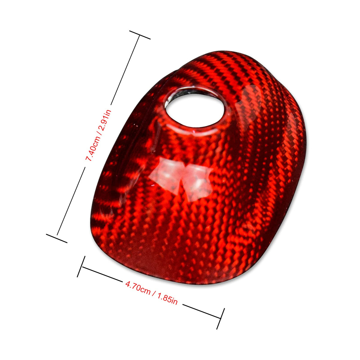 AIRSPEED Carbon Fiber Shark Fin Antenna Cover Sticker for MINI Cooper R55 (2007-2014) & R56 (2006-2013) (Red) - detail view 5