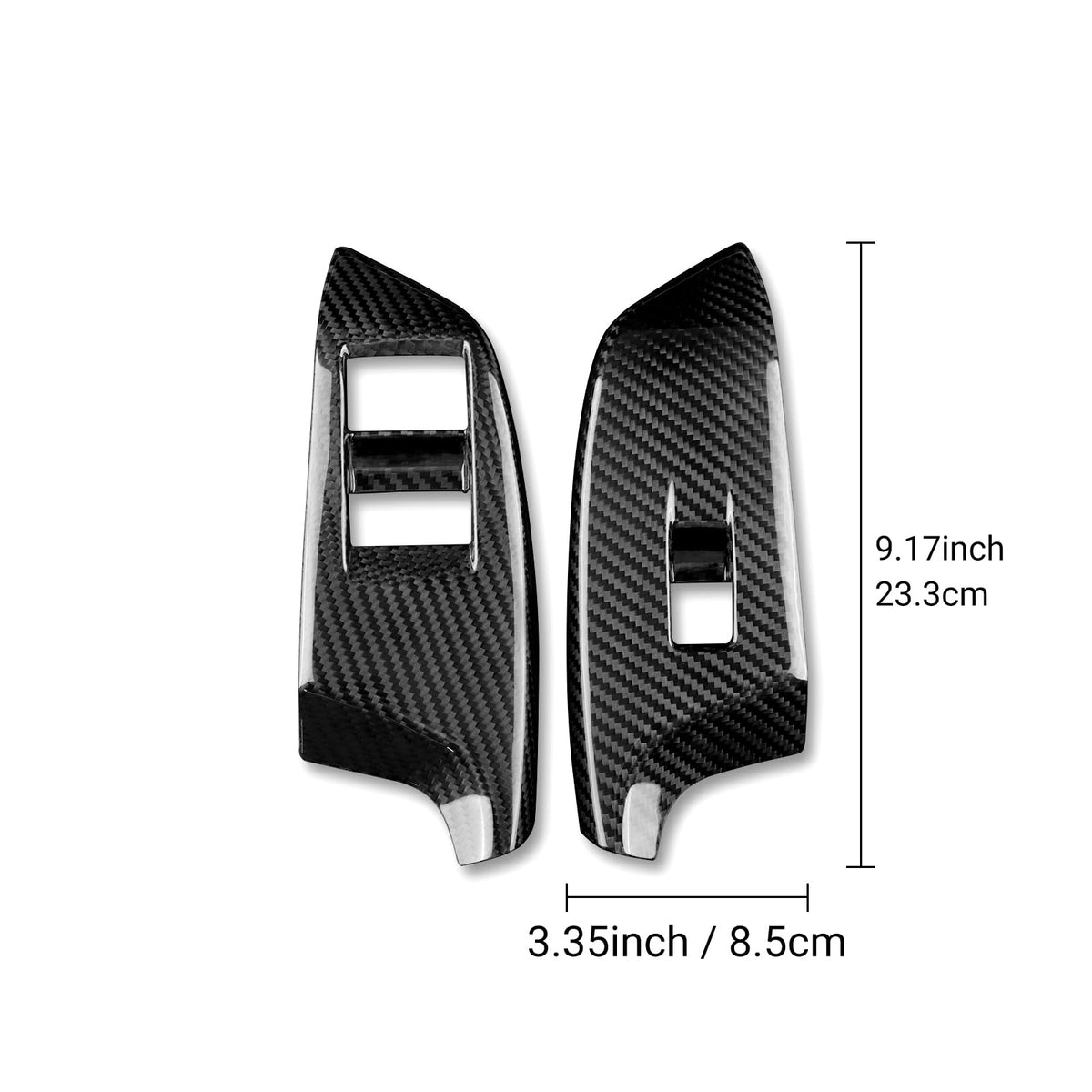 AIRSPEED Hard Carbon Fiber Window Switch Control Panel Cover for 2025-2026 Toyota GR Yaris (2-Piece) - detail view 6
