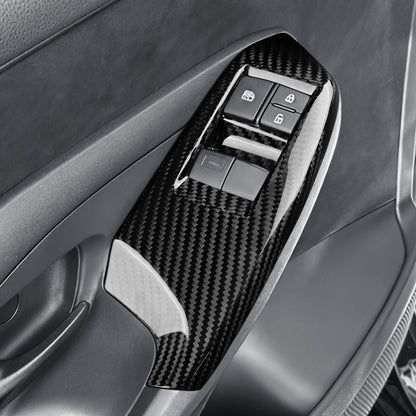 AIRSPEED Hard Carbon Fiber Window Switch Control Panel Cover for 2025-2026 Toyota GR Yaris (2-Piece) - detail view 8