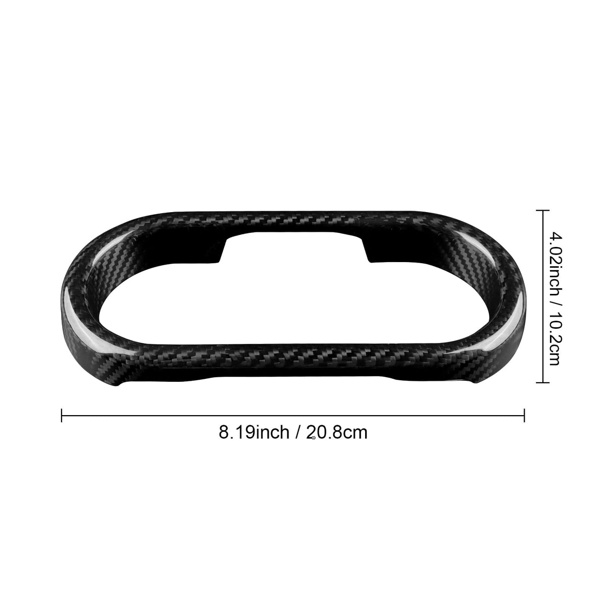 AIRSPEED Carbon Fiber Center Console Cup Holder Frame Cover for MINI J05 Aceman & J01 EV (2024-2025, RHD) - detail view 4