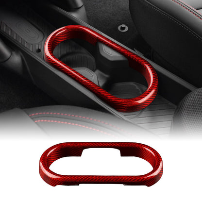 AIRSPEED Carbon Fiber Center Console Cup Holder Frame Cover for MINI J05 Aceman & J01 EV (2024-2025, RHD) - detail view 8