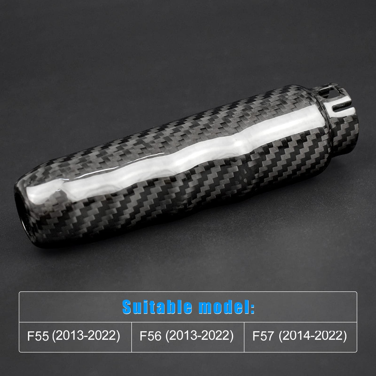 AIRSPEED Carbon Fiber Handbrake Handle Cover for MINI Cooper F55, F56 & F57 Hatchback (2013-2022) - detail view 5