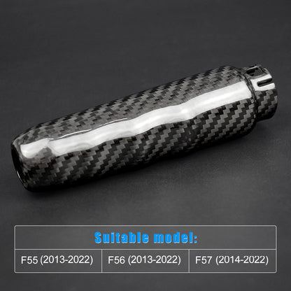 AIRSPEED Carbon Fiber Handbrake Handle Cover for MINI Cooper F55, F56 & F57 Hatchback (2013-2022) - detail view 5