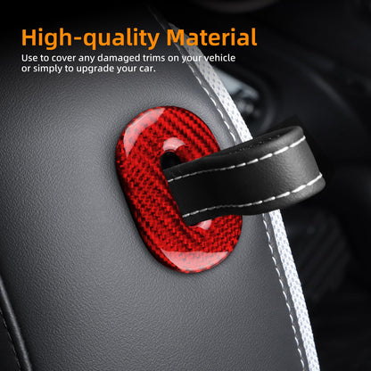 AIRSPEED Carbon Fiber Rear Seat Handle Frame Decorative Sticker for MINI Cooper J01 EV E/SE (2024-2025) - detail view 3