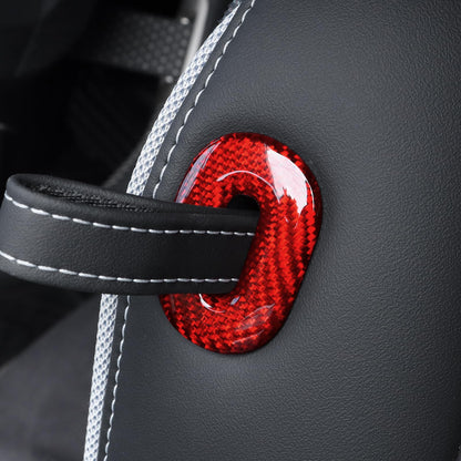 AIRSPEED Carbon Fiber Rear Seat Handle Frame Decorative Sticker for MINI Cooper J01 EV E/SE (2024-2025) - detail view 4
