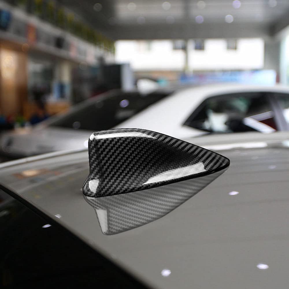 AIRSPEED for Subaru BRZ Toyota 86 Shark Fin Antenna Cover Radio Signal Base Sticker Carbon Fiber Exterior Trim for Subaru BRZ 2016-2020 Toyota 86 2013-2020, Black - detail view 4