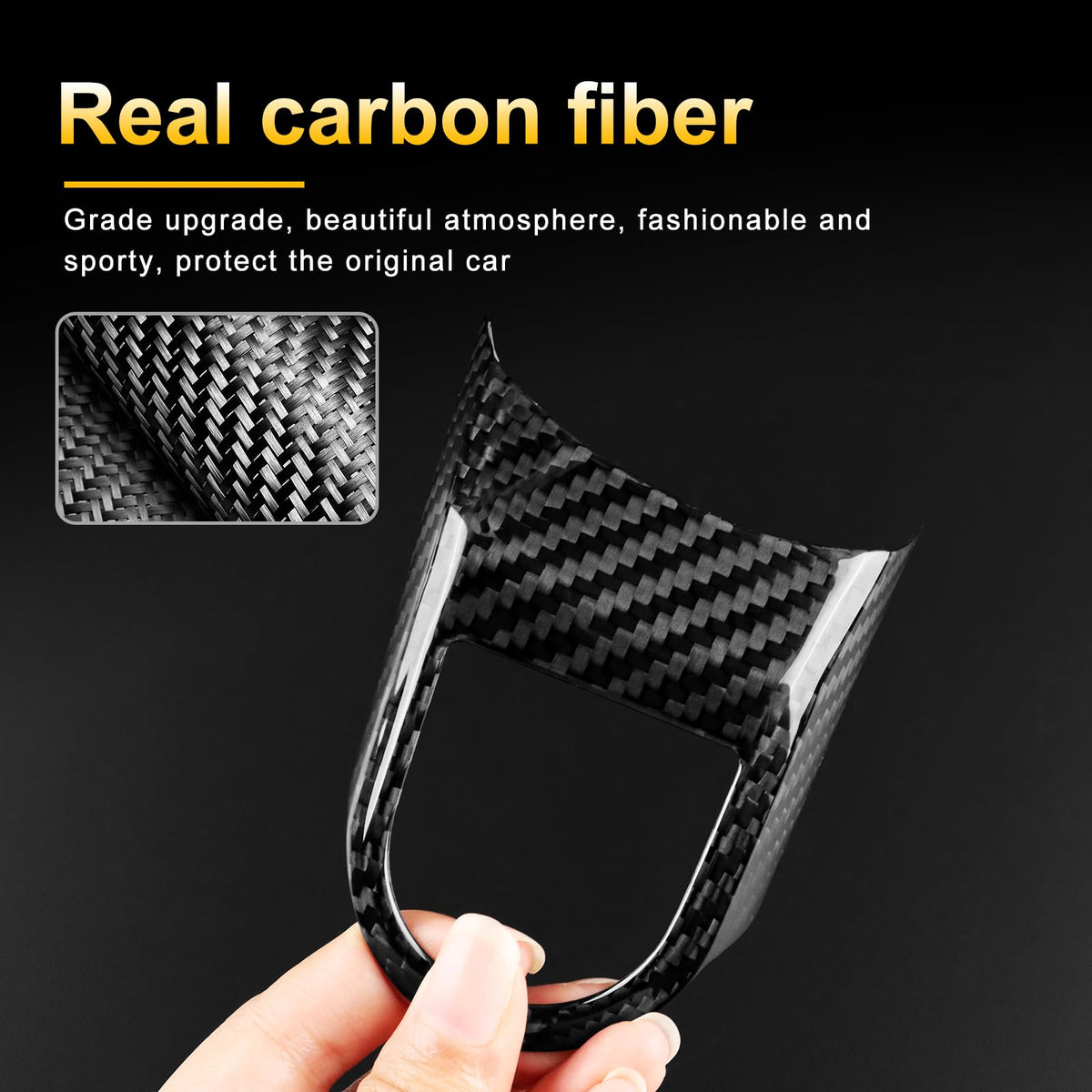 AIRSPEED Carbon Fiber Steering Wheel Button Trim for MINI F55, F56 & F60 (2022-2023, RHD) - detail view 5