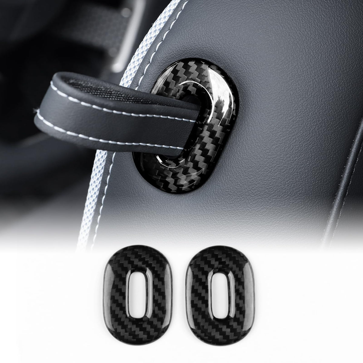 AIRSPEED Carbon Fiber Rear Seat Handle Frame Decorative Sticker for MINI Cooper J01 EV E/SE (2024-2025) - detail view 10
