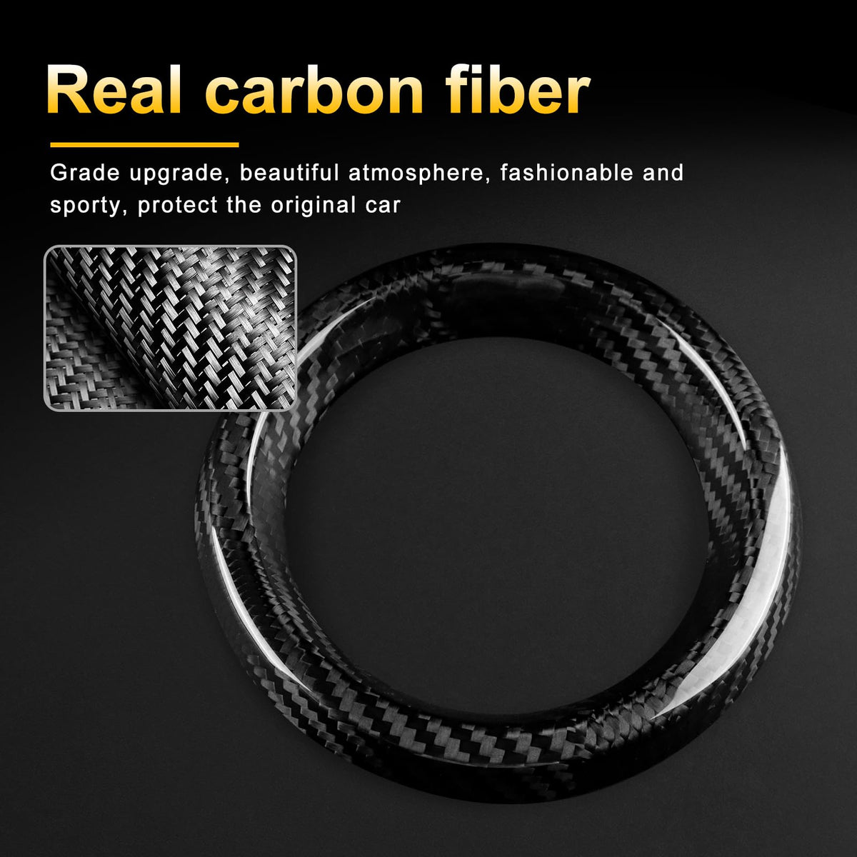 AIRSPEED Carbon Fiber Driver-Side Center Console Air Vent Frame Sticker for 2025-2026 Toyota GR Yaris - detail view 6