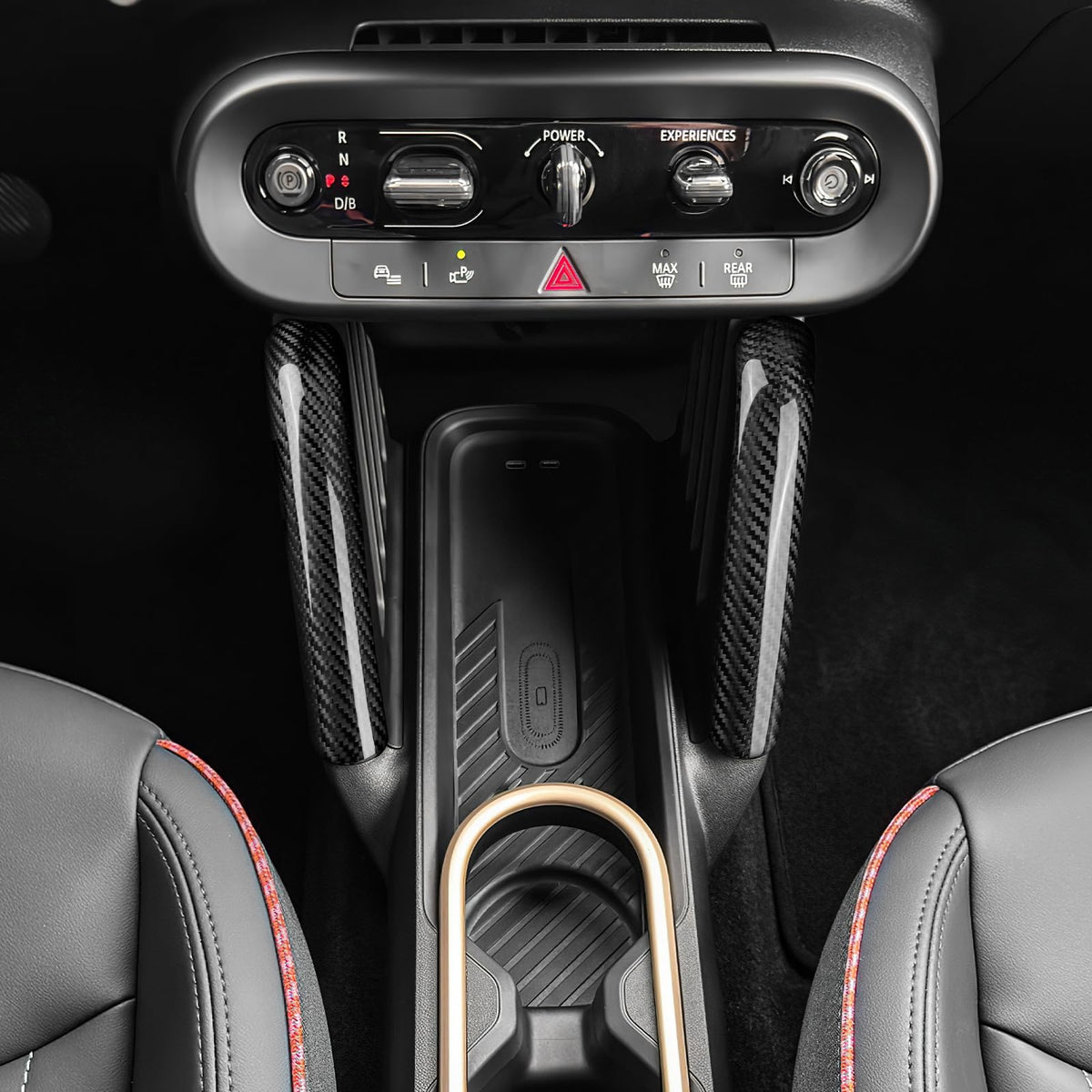 AIRSPEED Real Carbon Fiber Covers, Durable Automotive Accessories for Mini Cooper J01 2024 - detail view 3