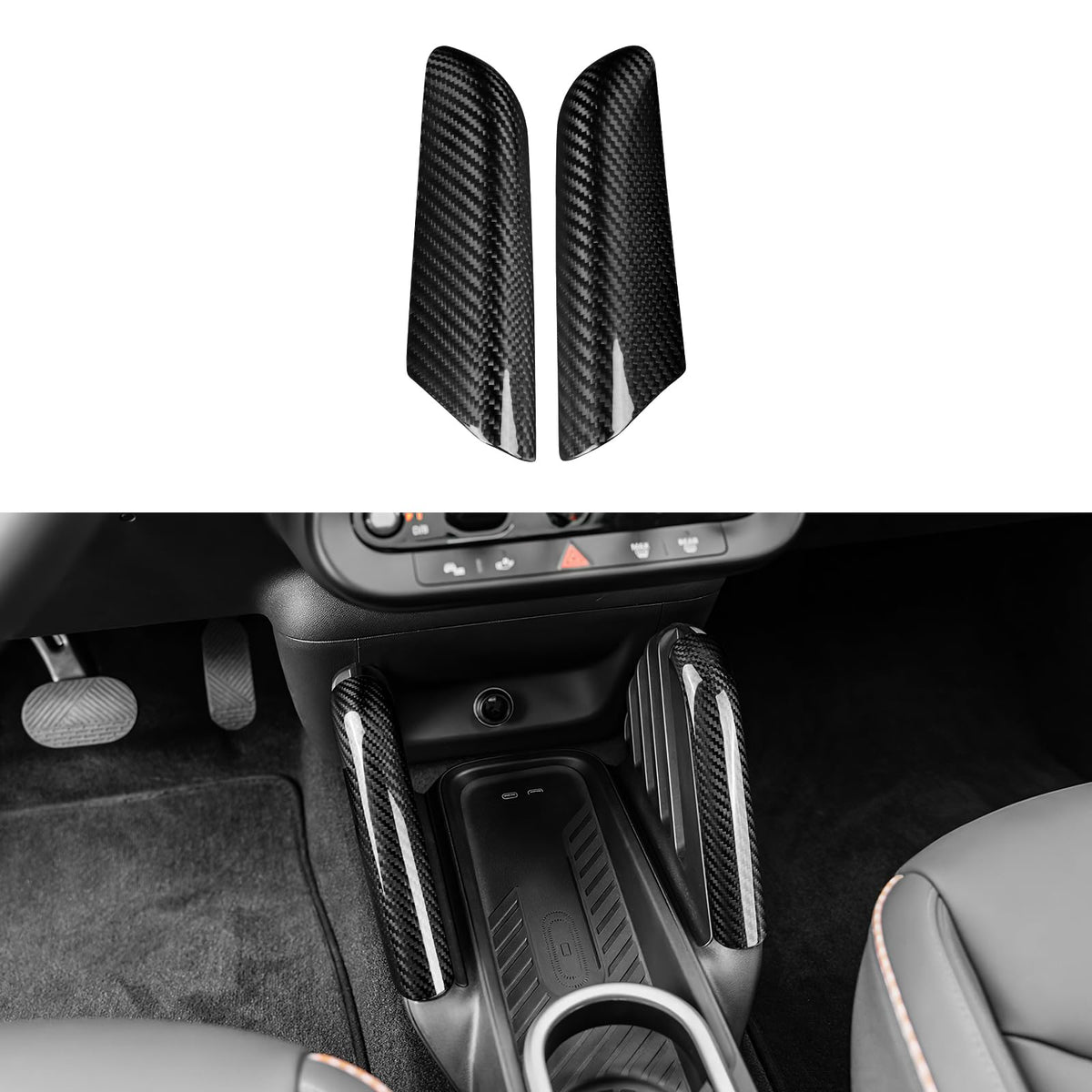AIRSPEED Real Carbon Fiber Covers, Durable Automotive Accessories for Mini Cooper J01 2024 - detail view 10
