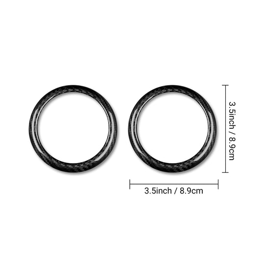 AIRSPEED Hard Carbon Fiber Center Console Dashboard Air Vent Frame Sticker for 2005-2012 SEAT Leon (Black) - product view