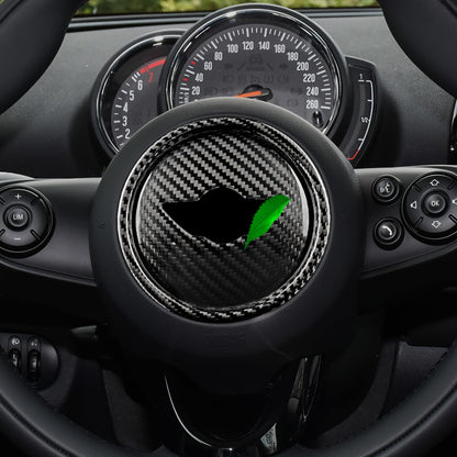 AIRSPEED Real Carbon Fiber Car Steering Wheel Decoration Styling Cover Interior Trim for Mini Cooper Clubman F54 F55 F56 F57 F60 Accessories - detail view