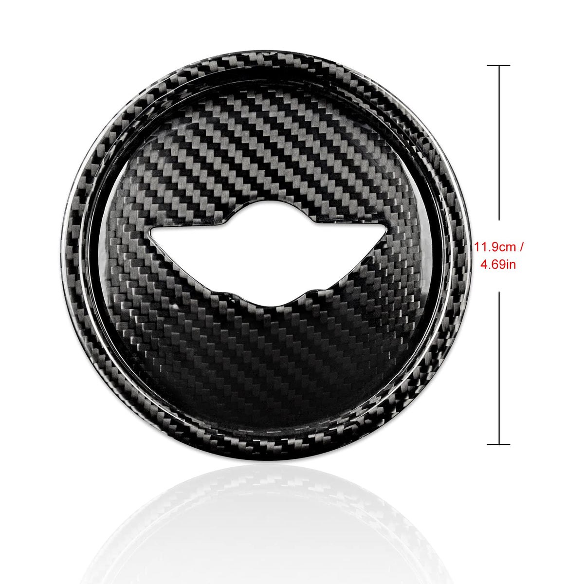 AIRSPEED Real Carbon Fiber Car Steering Wheel Decoration Styling Cover Interior Trim for Mini Cooper Clubman F54 F55 F56 F57 F60 Accessories - detail view 3