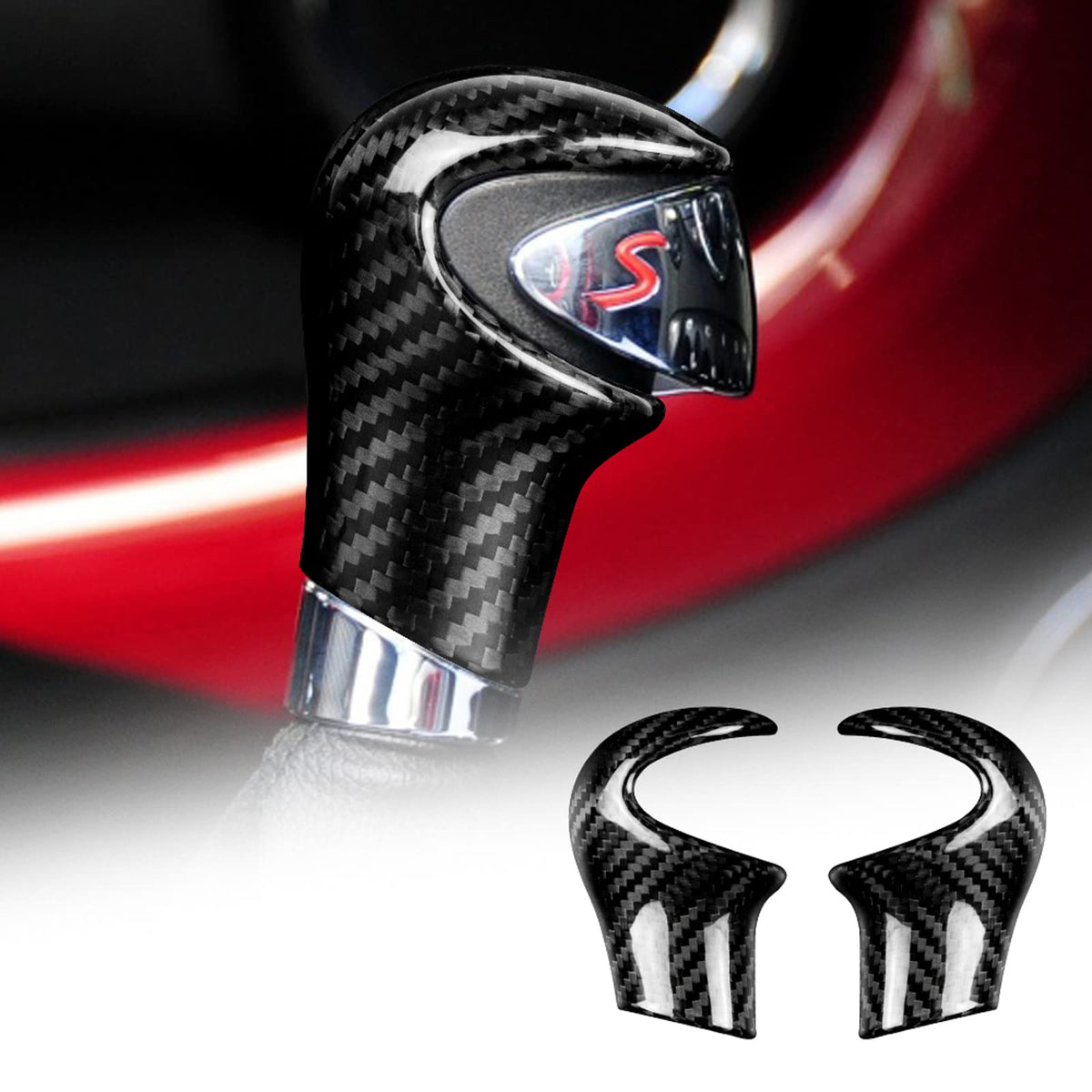 AIRSPEED Carbon Fiber Gear Shift Knob Cover for MINI Cooper R55, R56, R57, R58, R59, R60 & Countryman R61 - detail view 8