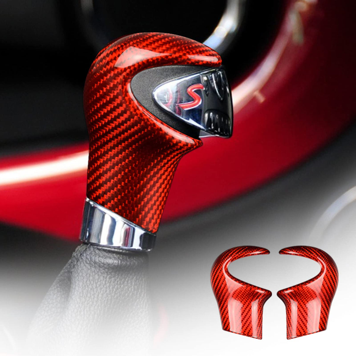 AIRSPEED Carbon Fiber Gear Shift Knob Cover for MINI Cooper R55, R56, R57, R58, R59, R60 & Countryman R61 - detail view 10