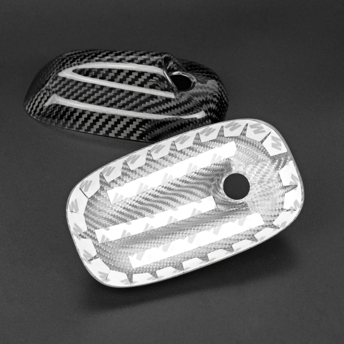 AIRSPEED Carbon Fiber Shark Fin Antenna Cover Sticker for MINI Cooper F55 & F56 (2013-2020) (Red) - detail view